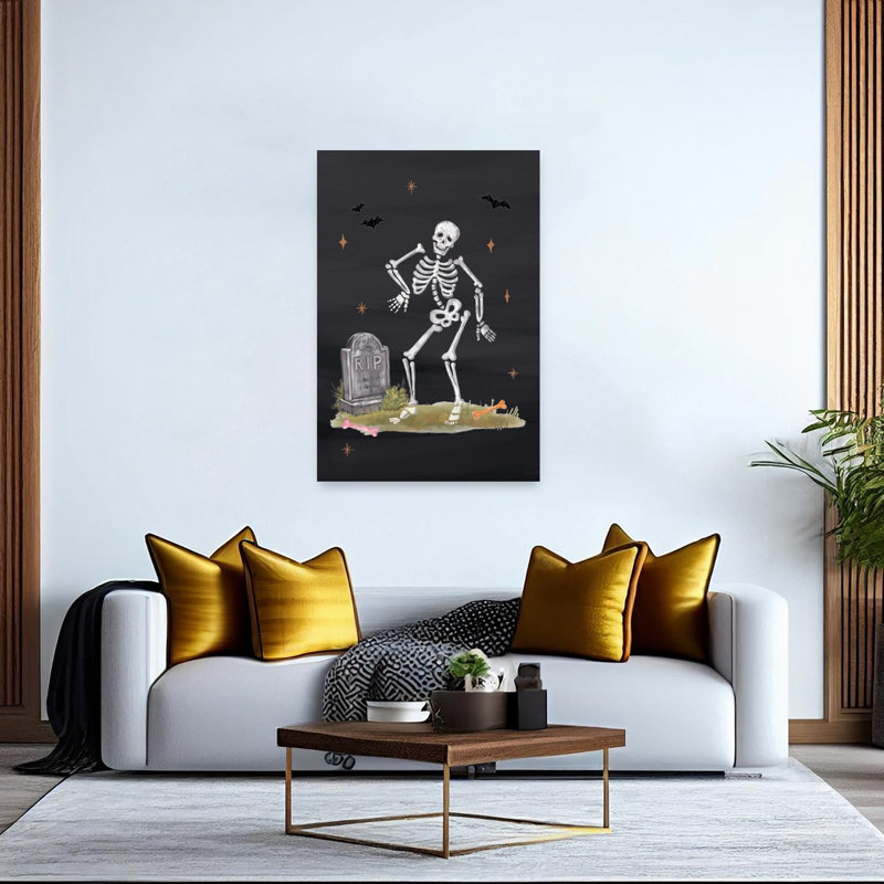 Midnight Mischief II Vintage Whimsical Abstract Wall Art Print, 60" H x 40" W