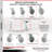 4-Piece Thermoplastic Rubber Caster Set