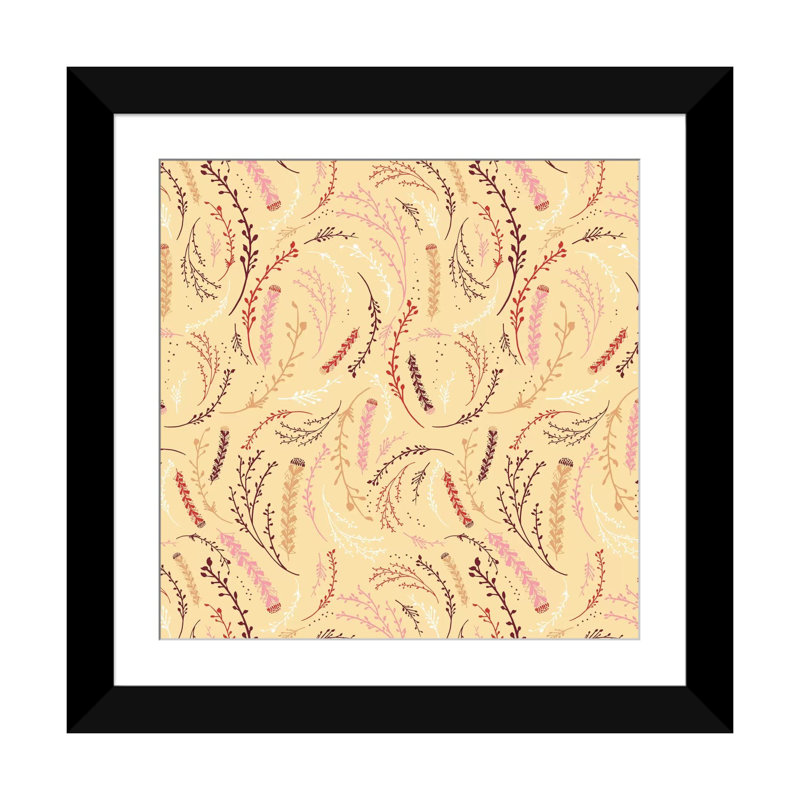 " Spring Buds " by Sara Franklin, Black Framed Fine Art Paper, White, 24" H x 24" W x 1" D