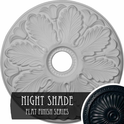 Endurathane Milan Ceiling Medallion, 24 1/2"OD x 3 1/2"ID x 1"P (Fits Canopies up to 4 5/8"), Hand-Painted Night Shade Finish