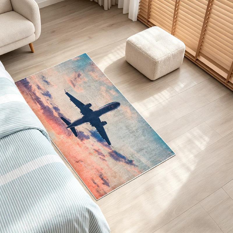 Tapis rose lavable à la machine