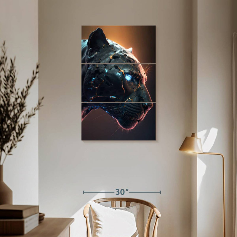 Brampt The Panther's Face, 57" H x 36" W
