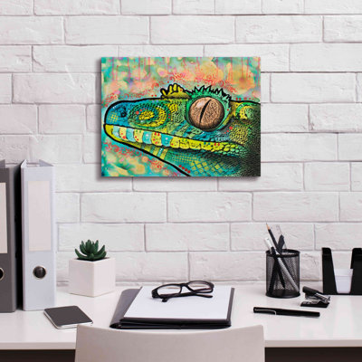 «Gecko» par Dean Russo, art mural sur toile
