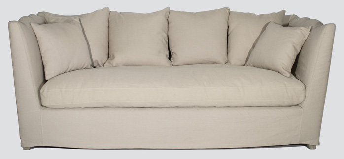 87 in. Reception Sofa, Hemp