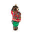 Deck The Halls Bear Glass Ornament