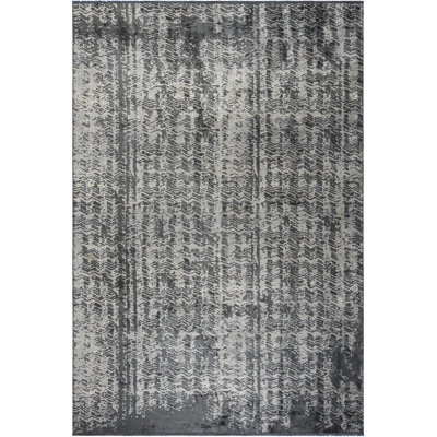 Rapture Abstract Area Rug in Black/Gray