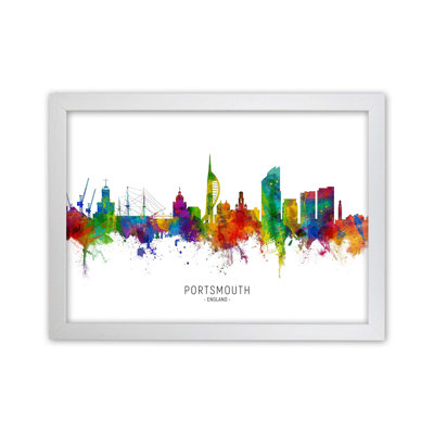Portsmouth England Skyline by Michael Tompsett - Print
