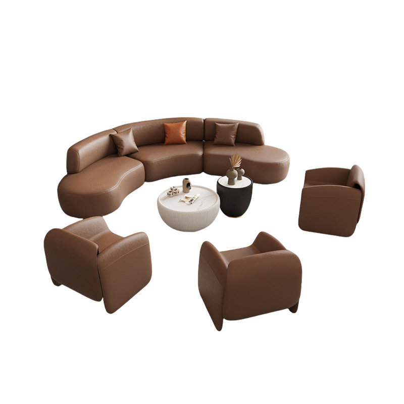 Ensemble de salon de jardin léger et luxueux, Brun