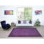 Tapis antibactérien 5,5 pi x 9,3 pi de couleur mauve moderne fabriqué à la main en Turquie
