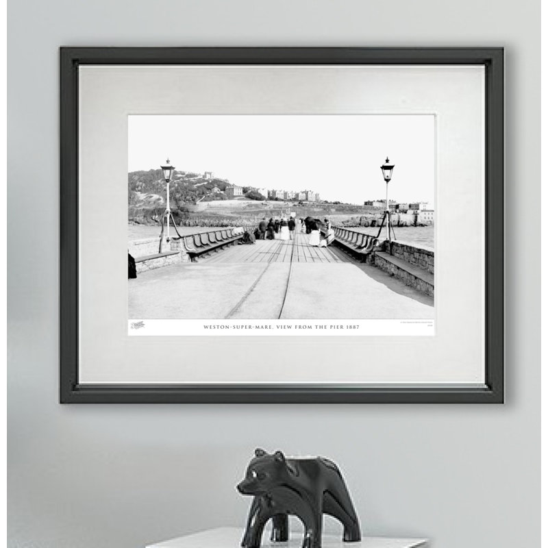 Weston-Super-Mare, View From The Pier 1887 - Single Picture Frame Print, 40cm H X 50cm W x 2cm D