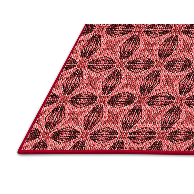 Tapis géométrique rouge, Rectangle 8 pi x 10 pi