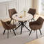 Nordic Style Swivel Dining Chairs With Arms, Fabric Upholstered Accent Chairs,Metal Legs, 360° Swivel Kitchen Chairs -482746598-482845253