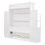 Grand lit escamotable peu encombrant avec rangement multifonctionnel, design moderne en MDF blanc