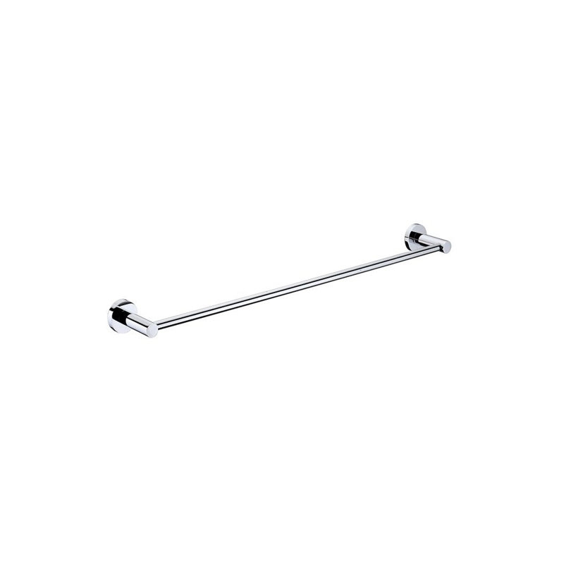 Metro Single Towel Bar - Wall Mount - 24" Brass/Polished Chrome, Polished Chrome, 4" H x 15" W x 15" D