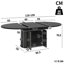 Extendable Dining Table 118–158cm with Storage Pedestal & Adjustable Shelves-57235885