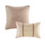 Édredon 8 pièces pour grand lit - brodé, fausse soie, beige brodé pour le rembourrage, soie