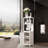 Sleek Bamboo Storage Cabinet With Hidden Storage & Open Shelves For Bathroom And Living Room Organization-1122867348