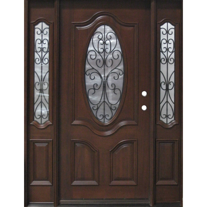 Portes d'entrée en bois pré-suspendues, À gauche