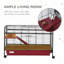 Maison de jeu pour animaux avec cage, roulettes, plate-forme, rampe P 41 po L 41 po PawHut