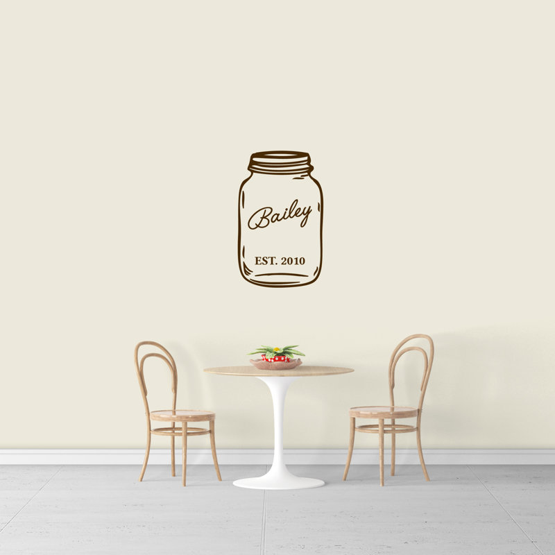Adhésif décoratif Mason Jar, Brun chocolat, Oui