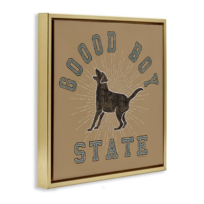 Art mural rétro sur toile flottante Good Boy State par Spirit Animals / Life Is High