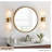 17.5 Inch Wall Sconces, 1 Pack Vanity Light with White Glass Shade-65829467-65829466