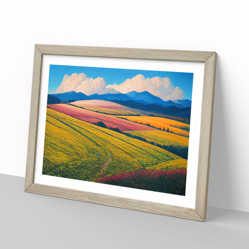 Spring Landscape Meadow Vol.4 - Framed Print, 34cm H x 46cm W x 2cm D