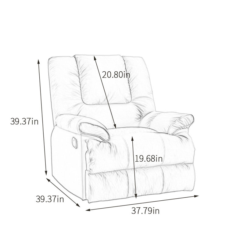 Fauteuil inclinable pivotant en similicuir Noletta, Vert
