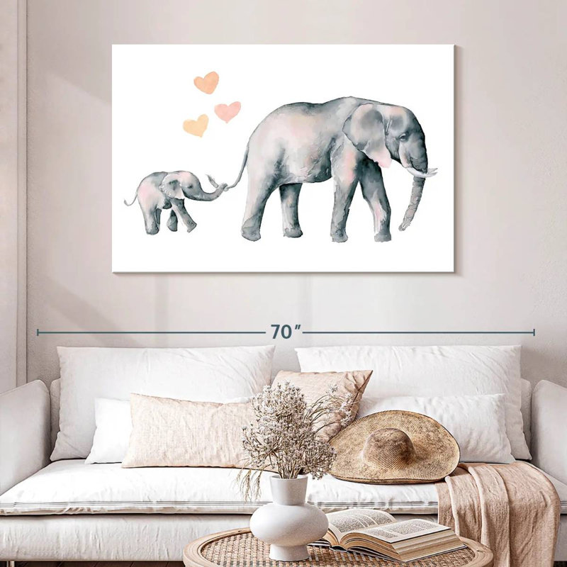 Mon amour d'éléphant, H 32 po x l 48 po