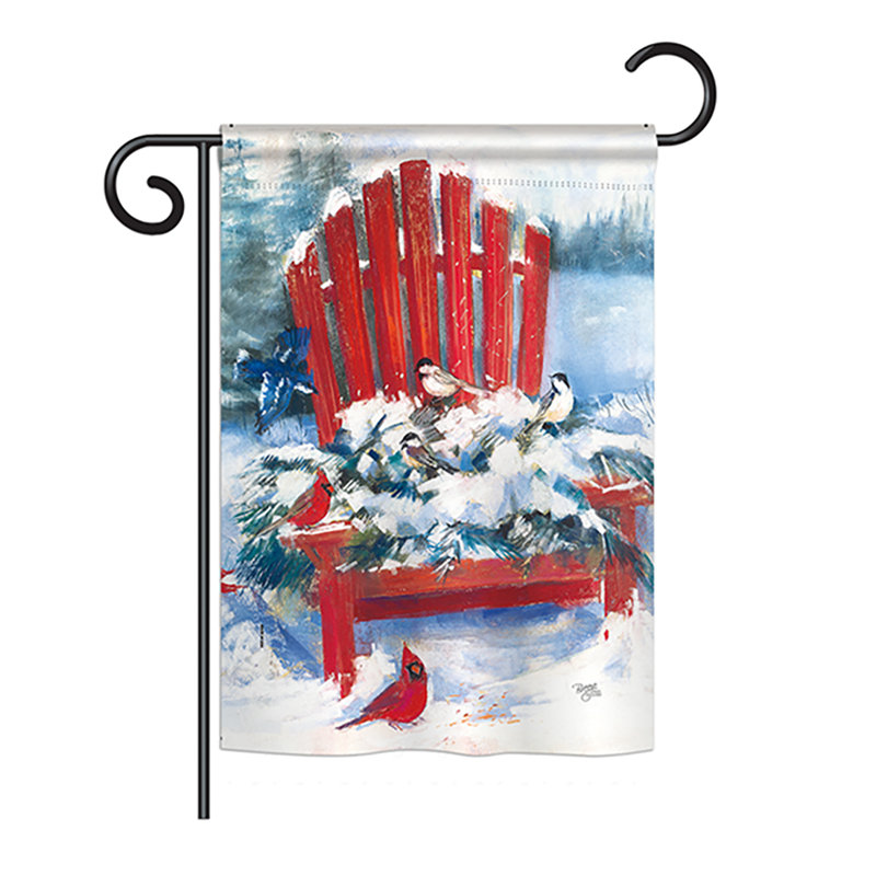 Drapeau de jardin Hovagim 18,5 x 13 po, Polyester, Rouge pâle