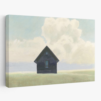 Architecture et paysage solitaire bleu I Art