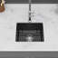 Évier de cuisine en quartz - Évier de cuisine à simple cuve en composite en granite 14,82 po x 17,55 po x 8,38 po-117845441