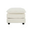 5 canapé modulaire avec repose-pieds réversible, blanc en forme de U pour le salon, 2 repose-pieds à revêtement haut, tissu d'ameublement en chenille