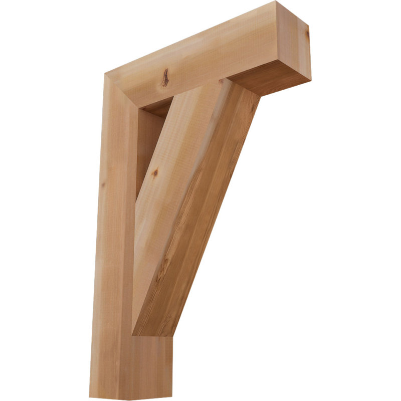 Support de bloc traditionnel, Cèdre rouge de l'Ouest (lisse), H 36 po x l 5,5 po x P 24 po