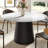 5Pcs Modern Pedestal Round Dining Kitchen Table With Metal Upholstered Chairs-538037976-538037975-538037973