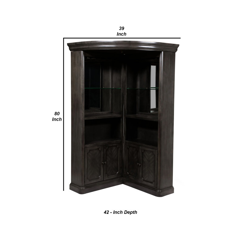 Rinnes 42'' Solid Wood Bar Cabinet