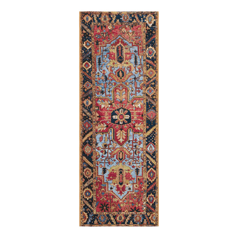 Tapis intérieur / extérieur traditionnel, Tapis de couloir 2 pi x 6 pi 1 po