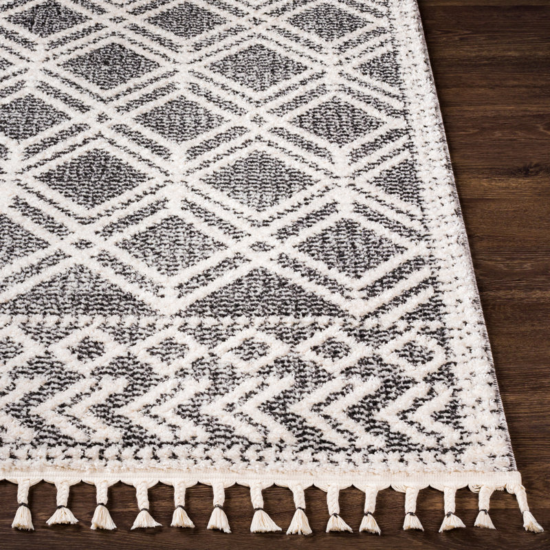 Elwell Moroccan Indoor Rug, Rectangle 5'3" x 7'
