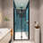 Universal Pivot 1/4" Tempered Glass Shower Door - Matte Black, 1 3/8" Adjustable, 36000 Open And Close Researches, Leak Functionality Times & Close, Leak Blocking Function