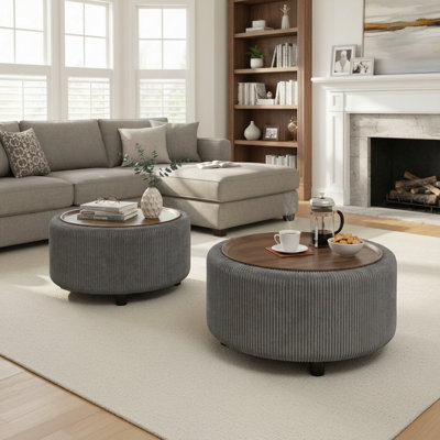 Table basse ronde avec rangement Pietsch