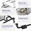 Tiroir coulissant pour garde-manger à 2 niveaux pour garde-manger, cuisine, noir-1730384036