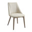 Chaise d'appoint rembourrée beige et noyer Willene (ensemble de 2)