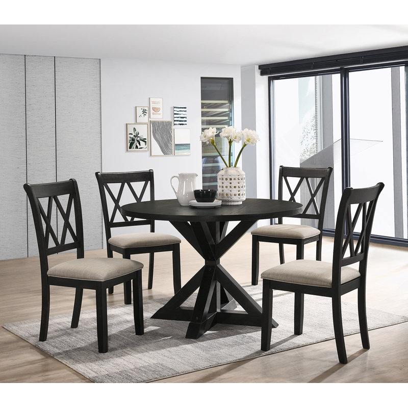 Ensemble repas 5 pièces Indvale, Noir