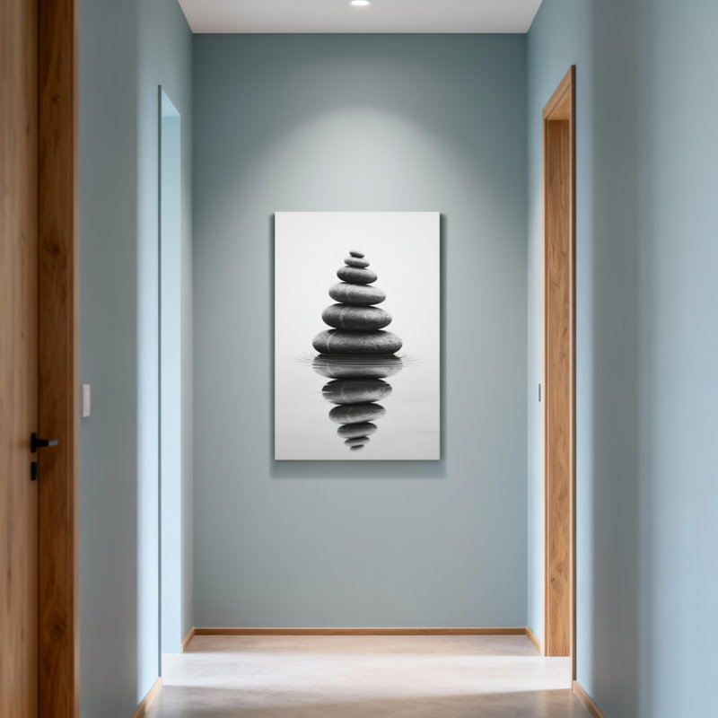 Reproduction d'art abstrait zen, H 24 po x l 16 po