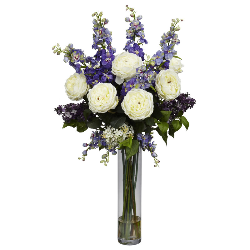 Arrangement floral mélangé à vase
