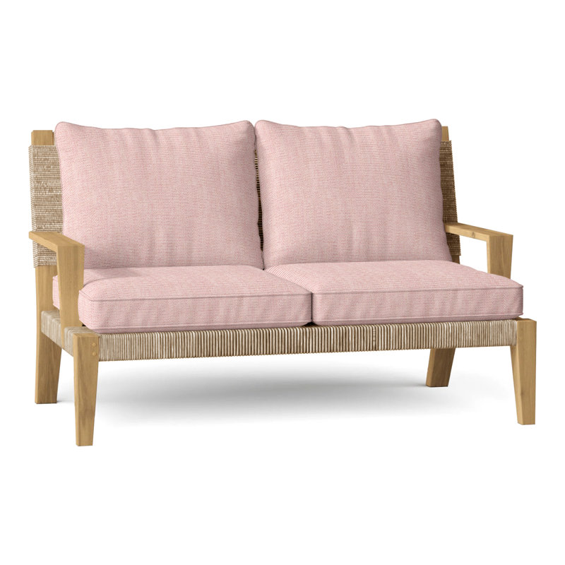 Hadley Outdoor 2 - Seat Loveseat, Hadley Natural Rope, Perigold Play Cameo