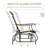 2-Person Outdoor Glider Bench，Patio Glider Loveseat Chair With Powder Coated Steel Frame，2 Seats Porch Rocking Glider For Backyard, Lawn, Garden And Porch, Beige-1854400443