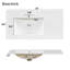 Meuble-lavabo de luxe 36 po avec lavabo en céramique, portes à fermeture douce, 4 tiroirs à fermeture douce et durable, 1 tablette réglable, structure moderne en bois massif