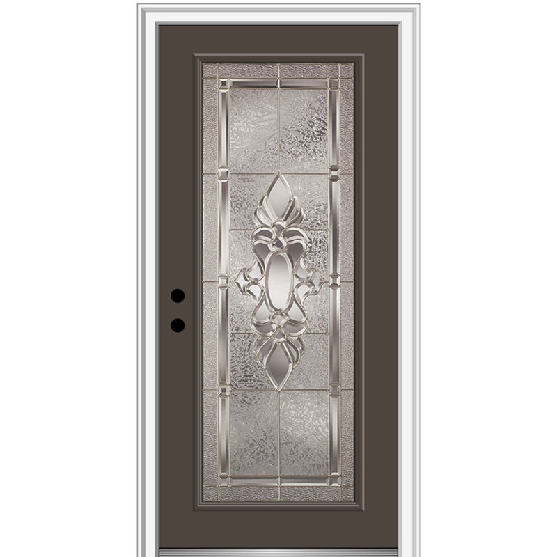 Porte d'entrée pré-montée Heirloom Master, 80 po x 36 po, Droite / Vers l'intérieur, Brun