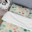 Ensemble de housse de couette vert et rose-1234211625